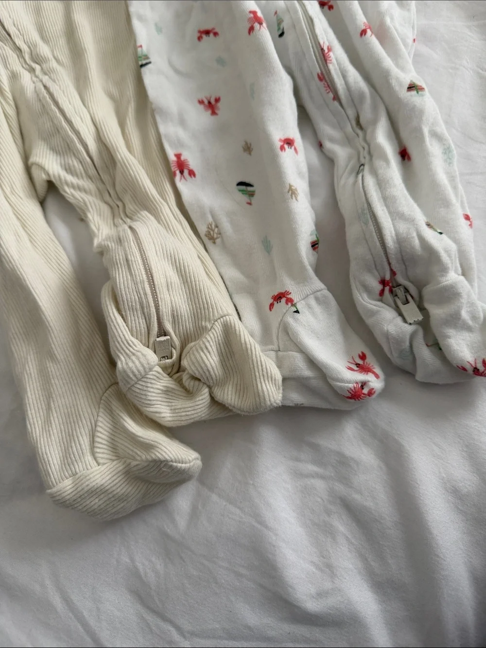 GAP cream, ocean theme Baby Footed One-Piece Sleepers - 2 Pack 3-6 months